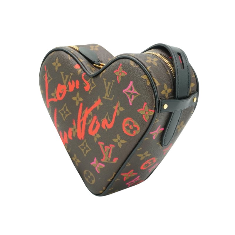 Louis Vuitton Sac Coeur 愛心字樣帆布斜背包(M45890-咖)-1