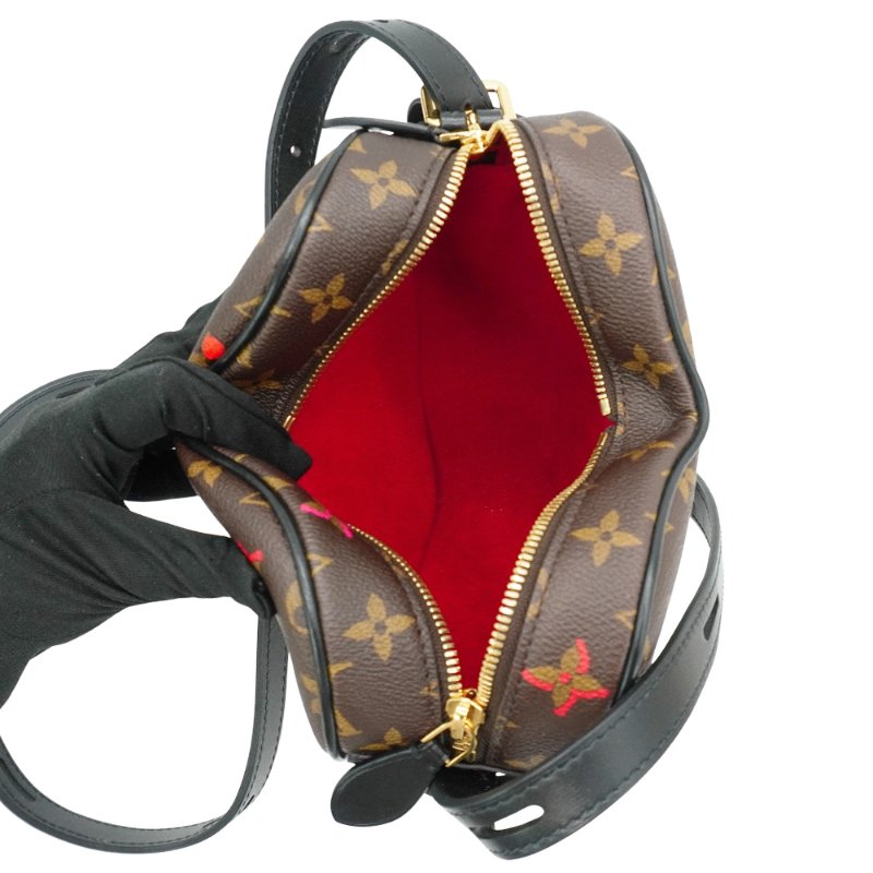 Louis Vuitton Sac Coeur 愛心字樣帆布斜背包(M45890-咖)-4