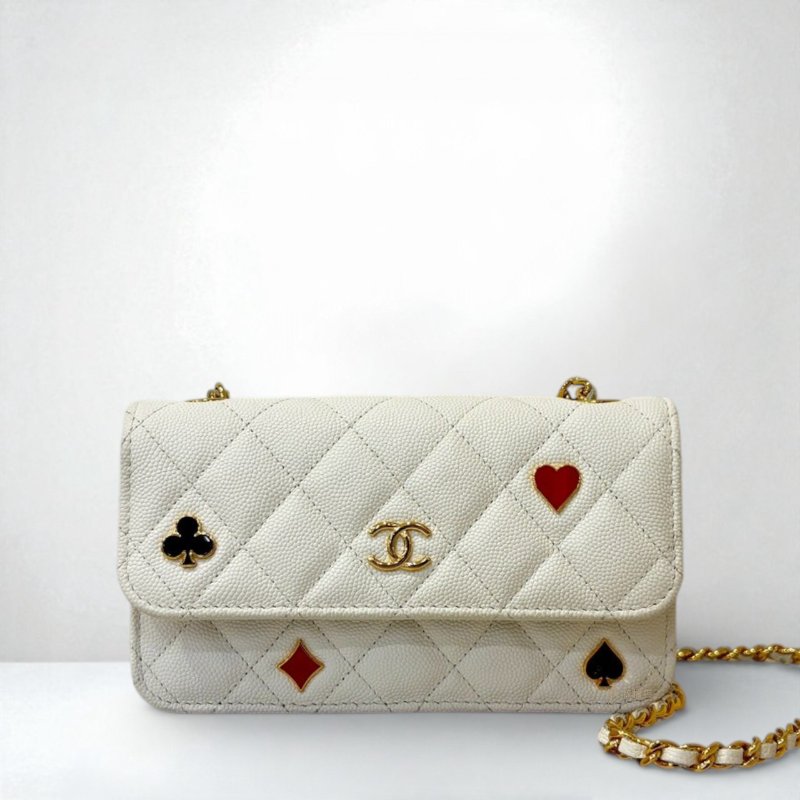 CHANEL包包 Casino白荔枝撲克系列鍊條包-0