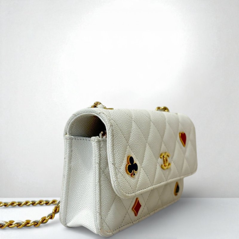 CHANEL包包 Casino白荔枝撲克系列鍊條包-2