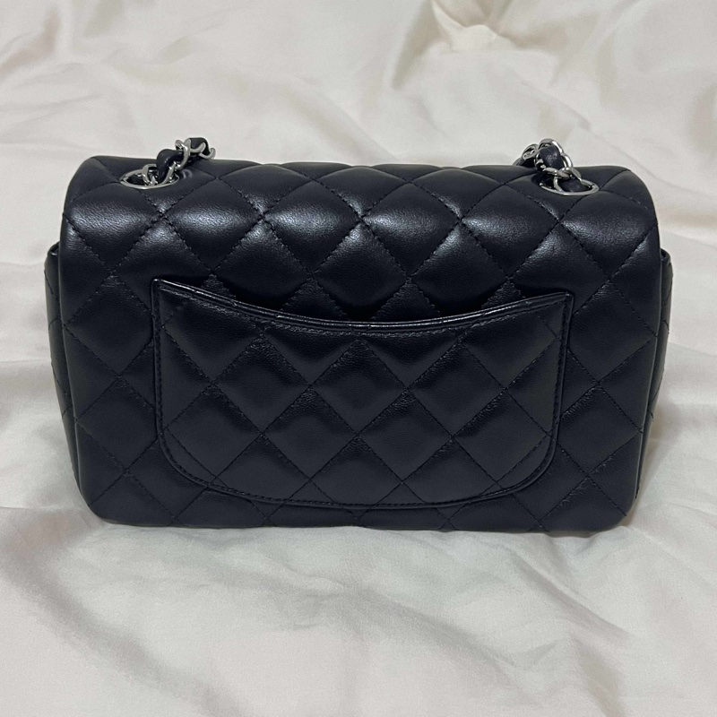 Chanel Cf20 黑銀 牛皮-10