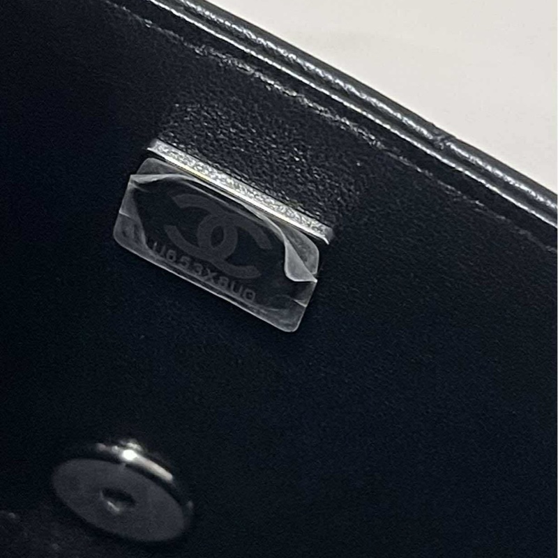 Chanel Cf20 黑銀 牛皮-13