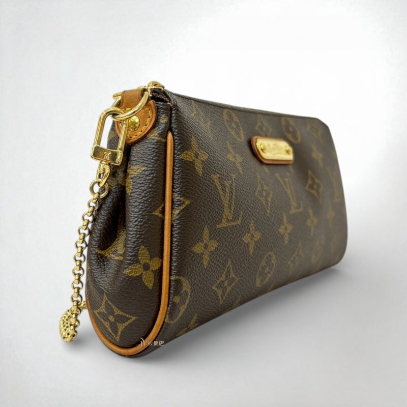 LV EVA 原花小金牌一字拉鍊金鍊包 M95567-2