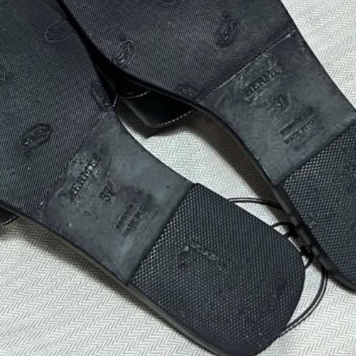 Hermes Oran 黑色 拖鞋-9