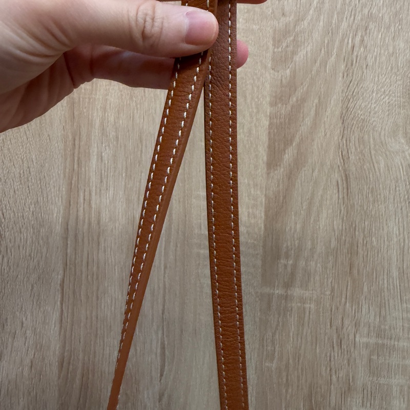 Goyard PVC咖牛皮銀釦Chypre 6卡斜背WOC-13