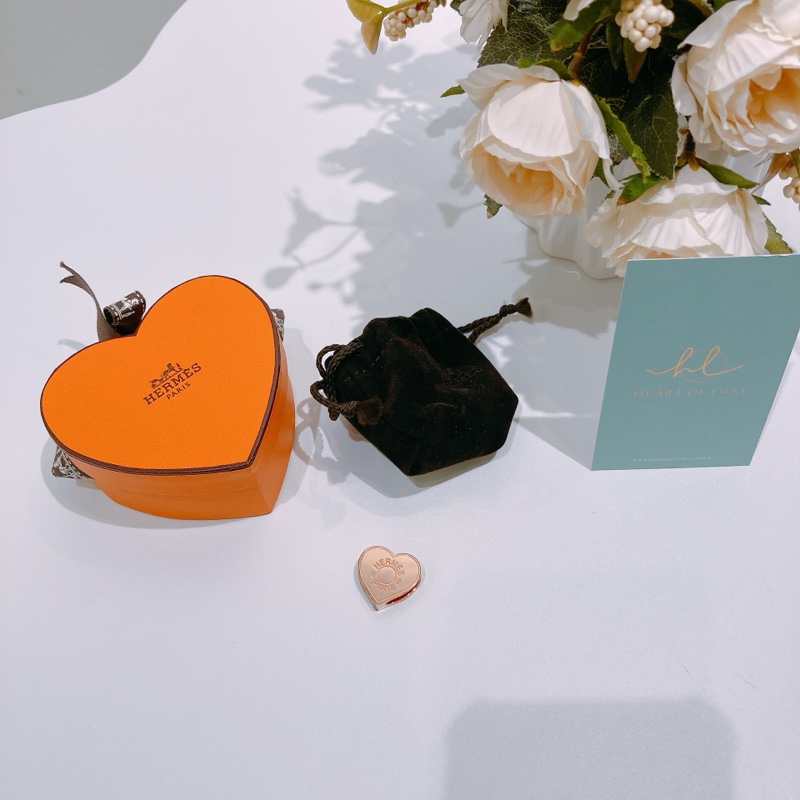 TW4639 HERMES 愛馬仕迷你心形絲巾扣MINI COEUR TWILLY RING-7