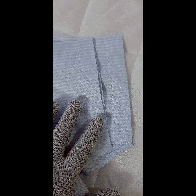 絕版BURBERRY 博柏利 BLACK LABEL 黑標 戰馬 男銀白藍條紋短袖襯衫L-5