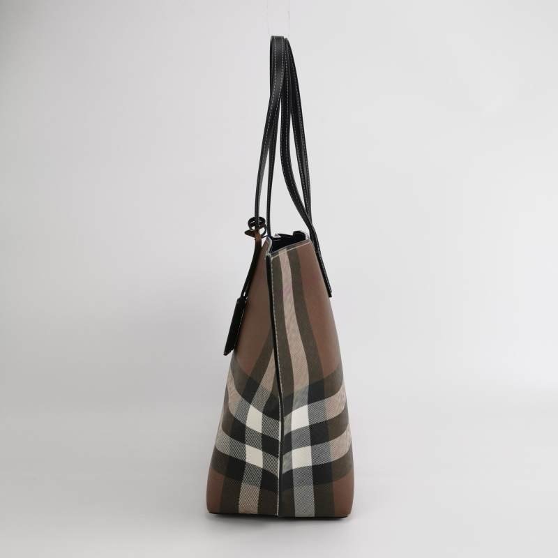 Burberry牛皮拼色格紋單肩包-2