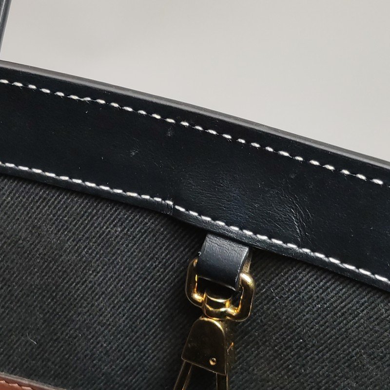 Burberry牛皮拼色格紋單肩包-9