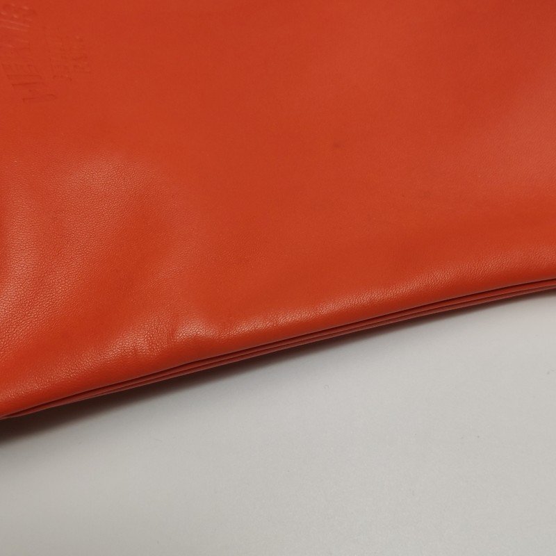 Hermes Aline迷你結飾馬夫包單肩包Milo羊皮銀扣9J火焰橙Z刻-18