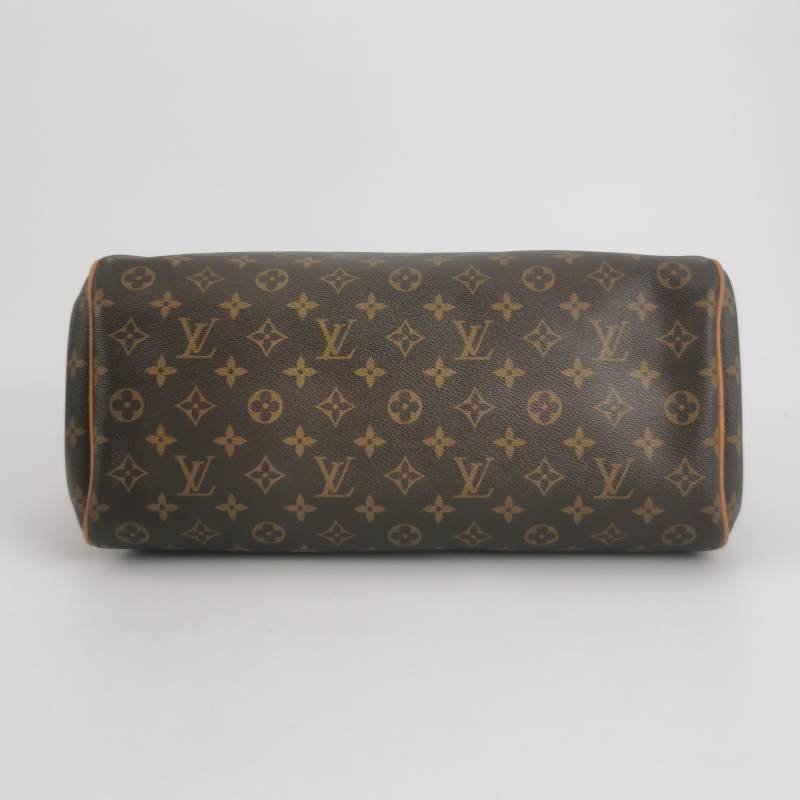 Louis Vuitton(LV)Montorgueil植鞣革老花logo徽標牌保齡球包單肩包-5