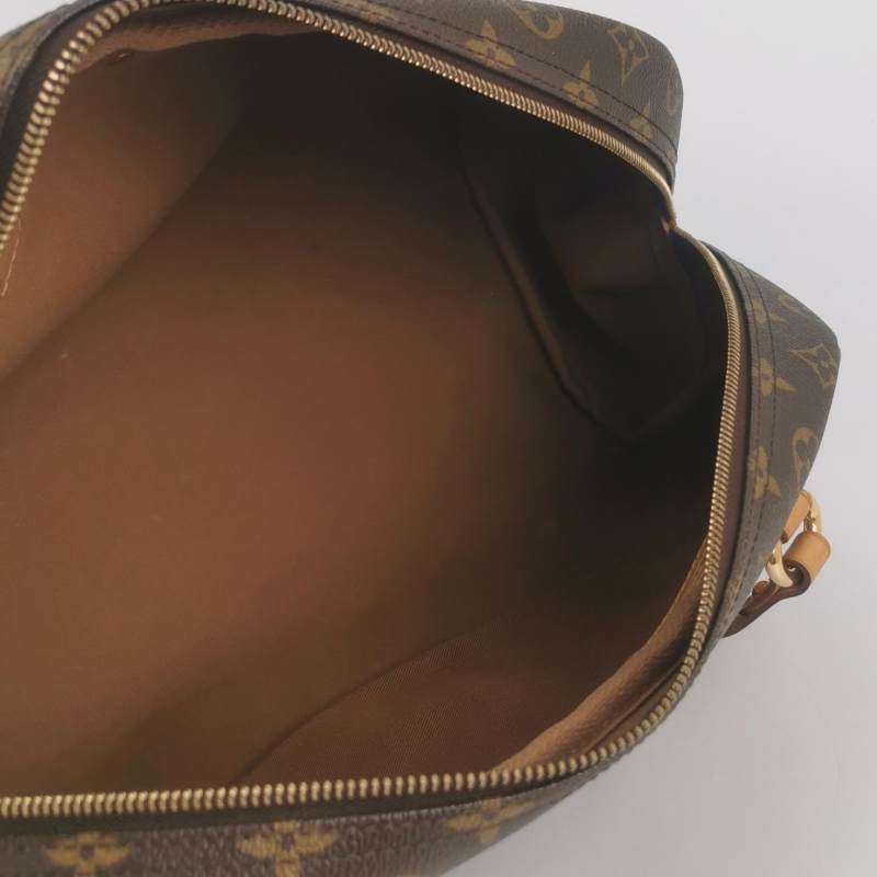 Louis Vuitton(LV)Montorgueil植鞣革老花logo徽標牌保齡球包單肩包-6