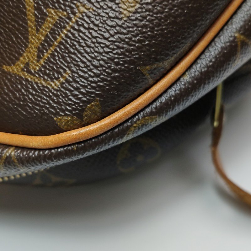 Louis Vuitton(LV)Montorgueil植鞣革老花logo徽標牌保齡球包單肩包-15