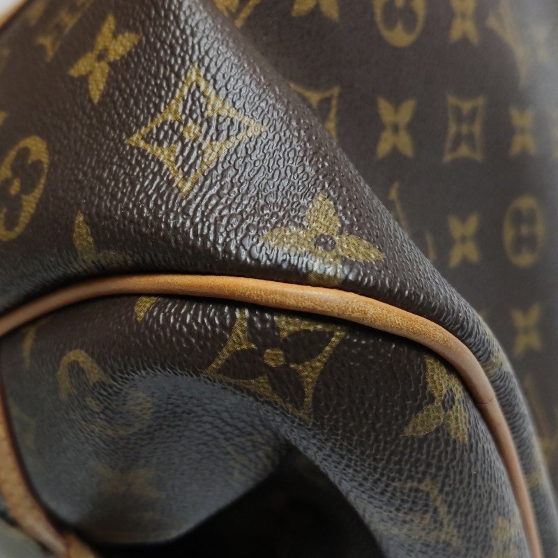 Louis Vuitton(LV)Montorgueil植鞣革老花logo徽標牌保齡球包單肩包-18