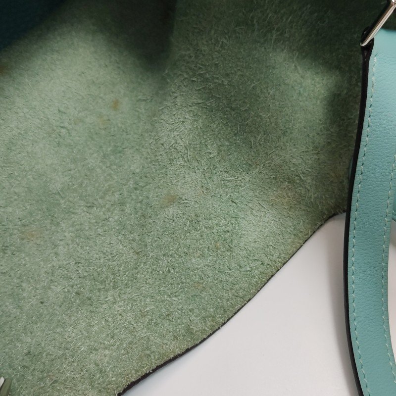 Hermes Picotin菜籃子包22手提包Clemence(TC)牛皮銀扣3P馬卡龍藍T刻-8