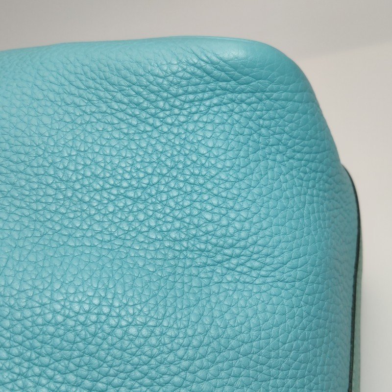 Hermes Picotin菜籃子包22手提包Clemence(TC)牛皮銀扣3P馬卡龍藍T刻-16