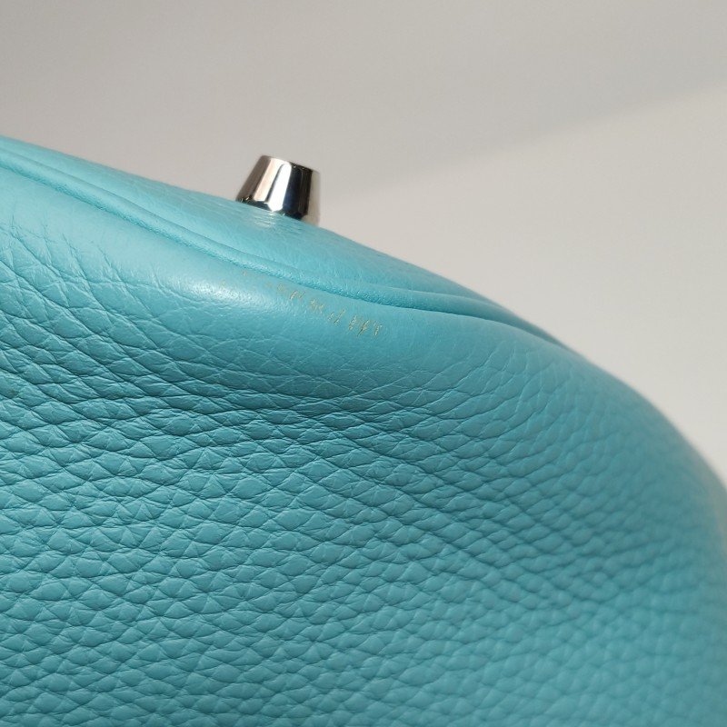 Hermes Picotin菜籃子包22手提包Clemence(TC)牛皮銀扣3P馬卡龍藍T刻-19