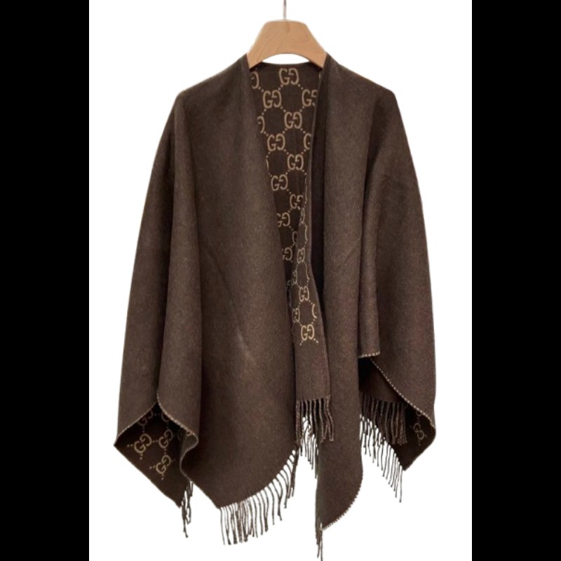 Gucci 古馳 2025款 GG圖案斗蓬披肩 女裝配飾 秋冬服裝 均碼-2