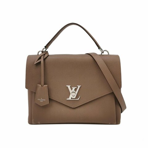 Louis Vuitton(LV)LockmeBB牛皮純色LV轉鎖斜挎包單肩包