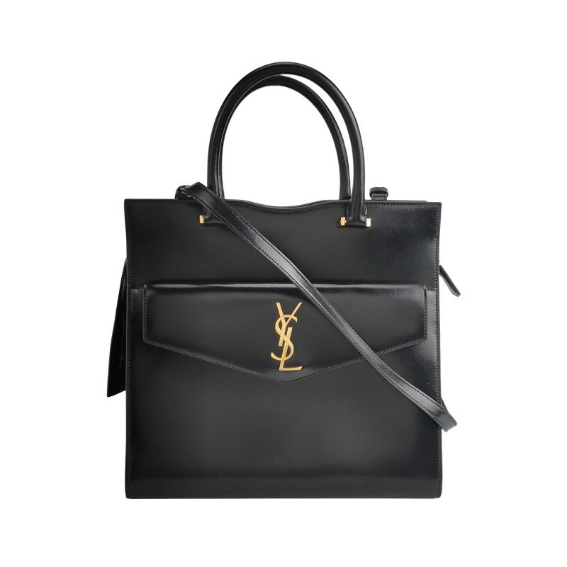 Saint Laurent Uptown牛皮純色YSL磁扣單肩包單肩包-0