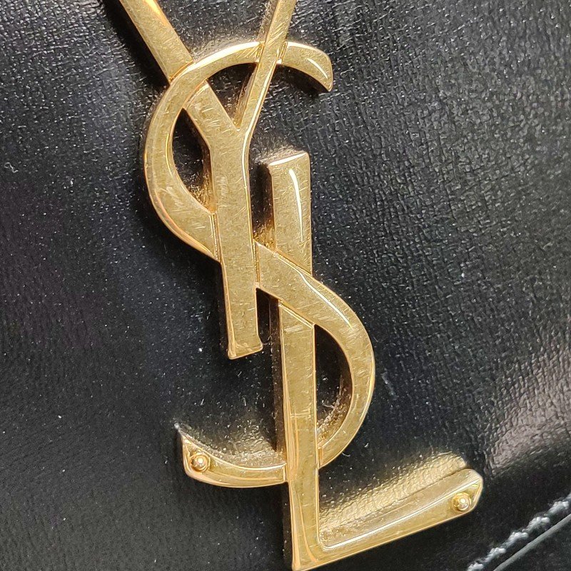 Saint Laurent Uptown牛皮純色YSL磁扣單肩包單肩包-12