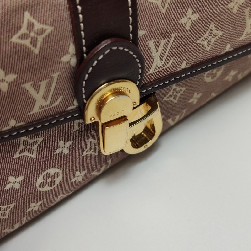 Louis Vuitton(LV)Sarah莎拉牛皮帆布老花金屬扣錢包-8