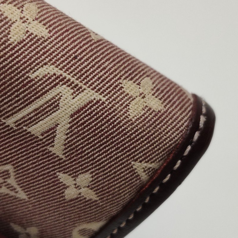 Louis Vuitton(LV)Sarah莎拉牛皮帆布老花金屬扣錢包-11