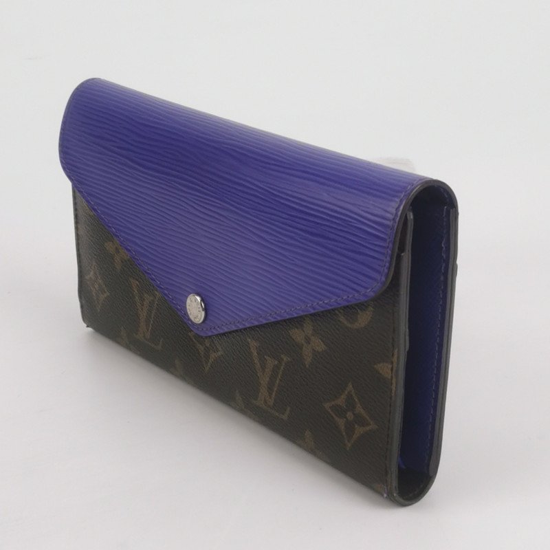 Louis Vuitton(LV)Marie牛皮Monogram印花按扣錢包-1