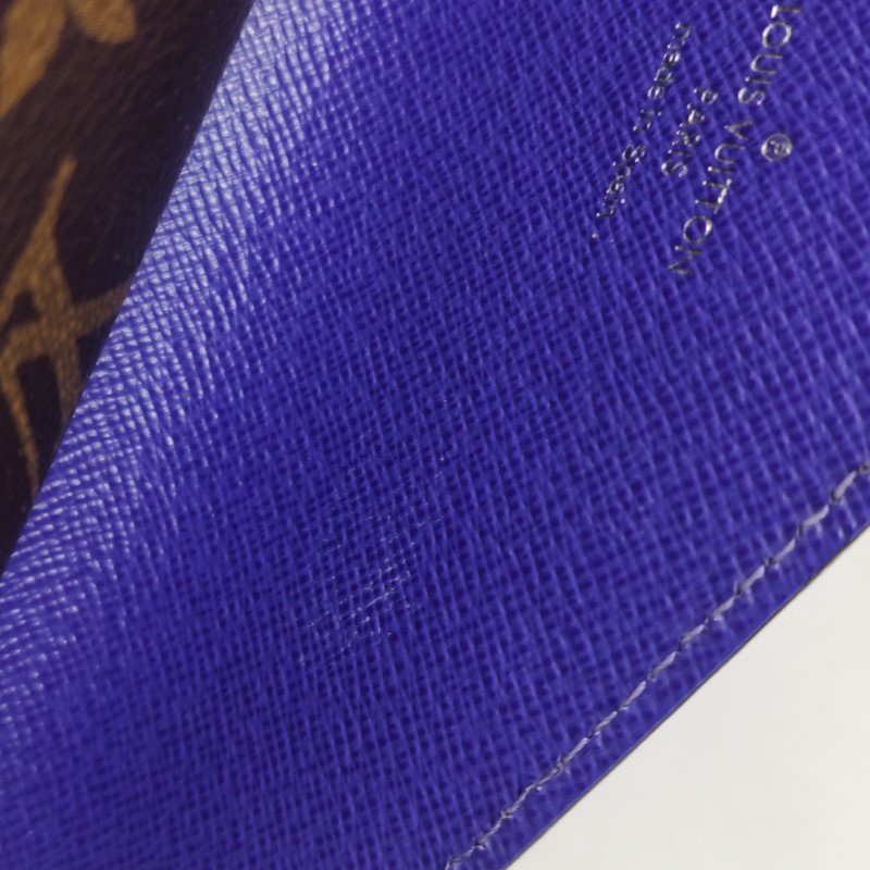 Louis Vuitton(LV)Marie牛皮Monogram印花按扣錢包-7