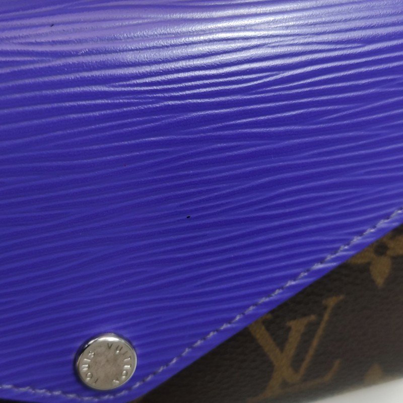 Louis Vuitton(LV)Marie牛皮Monogram印花按扣錢包-8