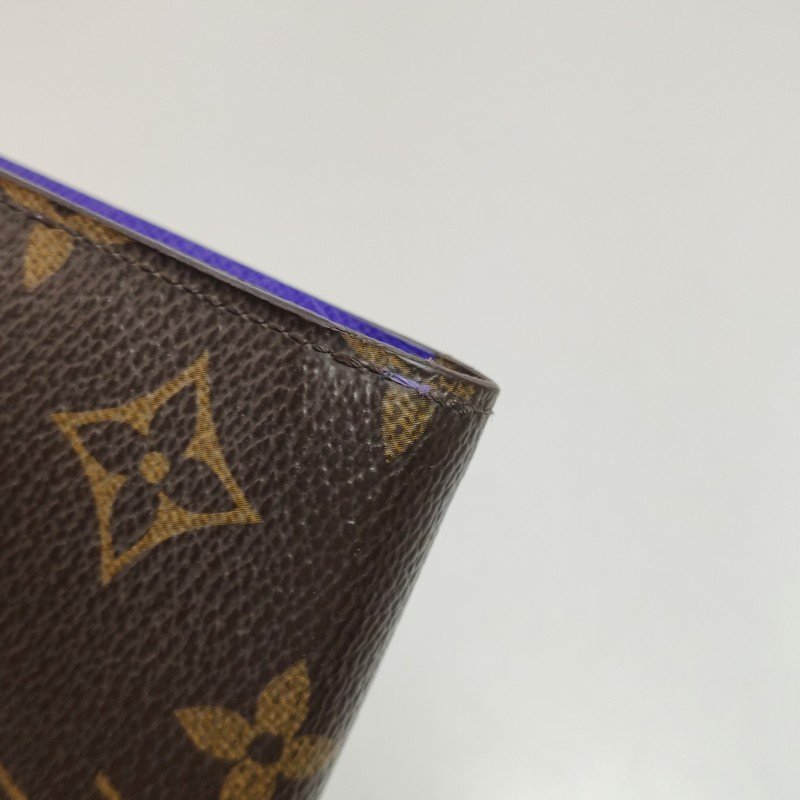 Louis Vuitton(LV)Marie牛皮Monogram印花按扣錢包-12