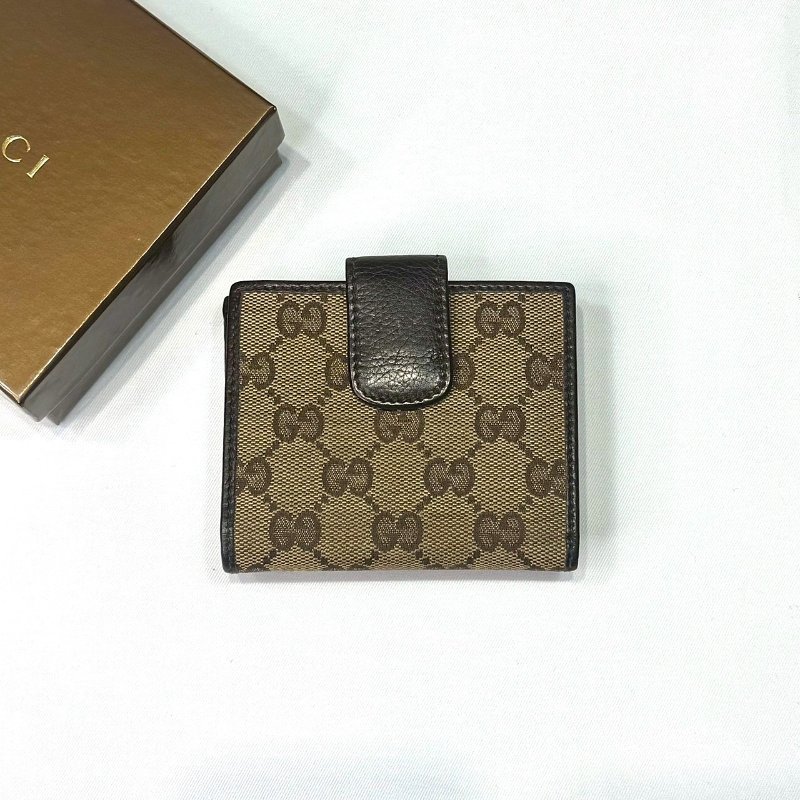 GUCCI 復古馬銜扣對開短夾-1