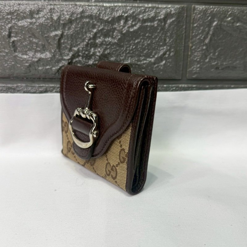GUCCI 復古馬銜扣對開短夾-2