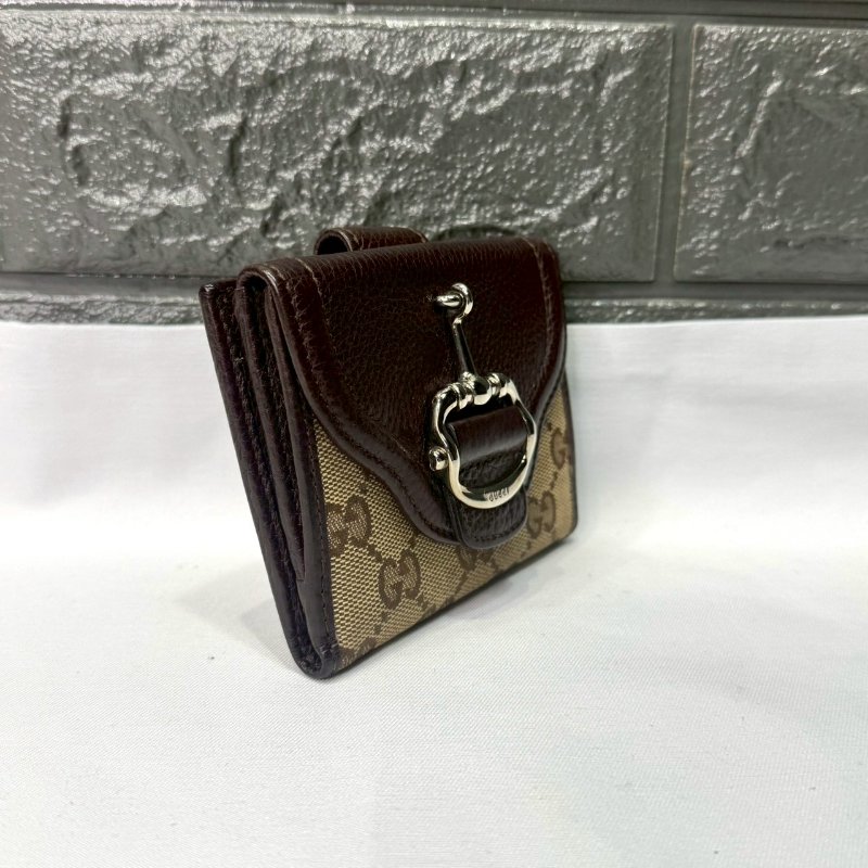 GUCCI 復古馬銜扣對開短夾-3