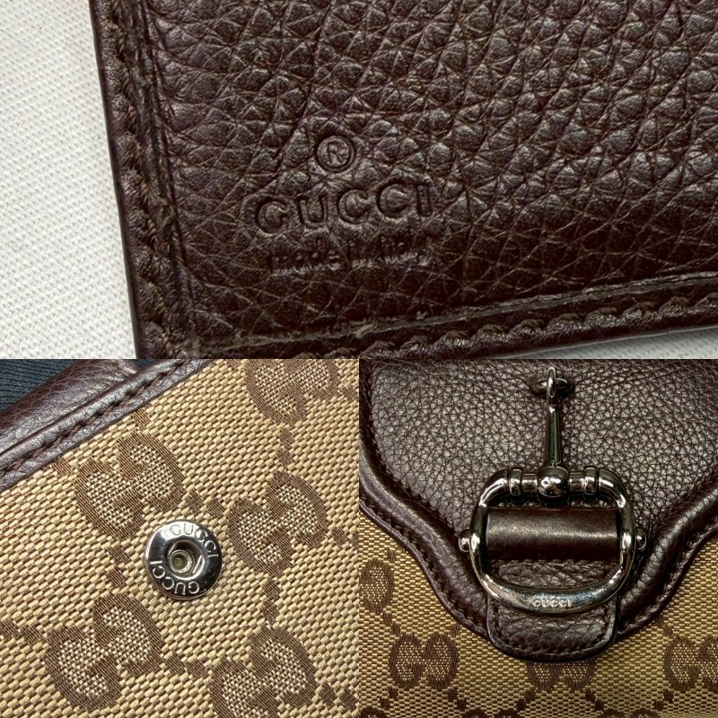 GUCCI 復古馬銜扣對開短夾-7