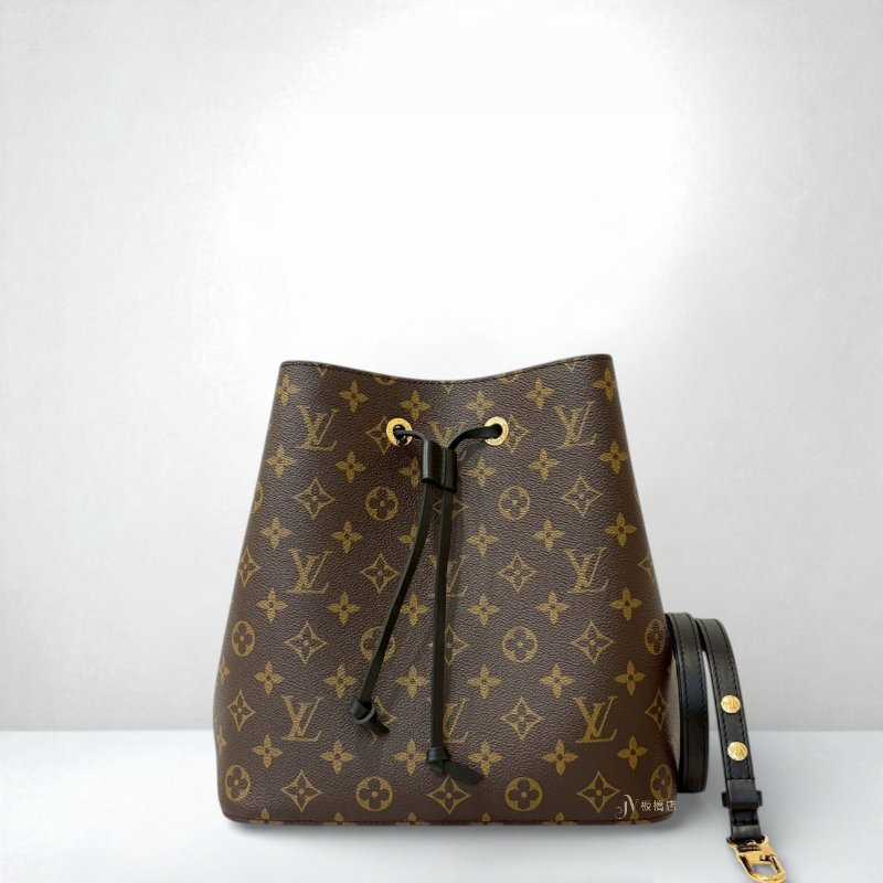 LV原花黑色水桶包MM/M44020-0