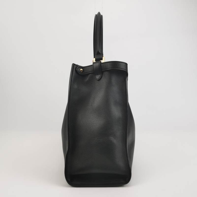 Fendi Peekaboo躲貓貓牛皮純色扭鎖單肩包-3