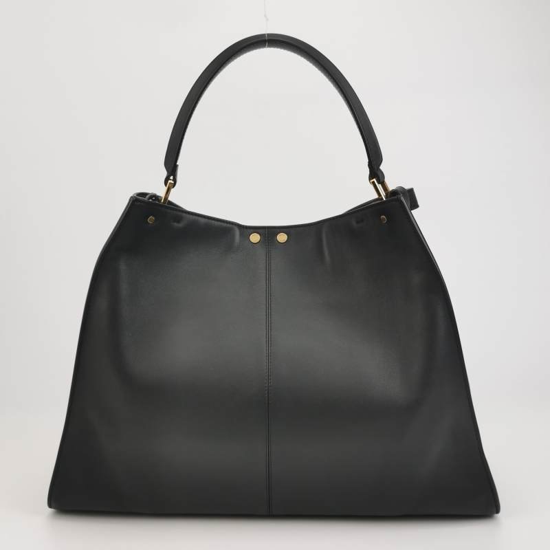 Fendi Peekaboo躲貓貓牛皮純色扭鎖單肩包-4