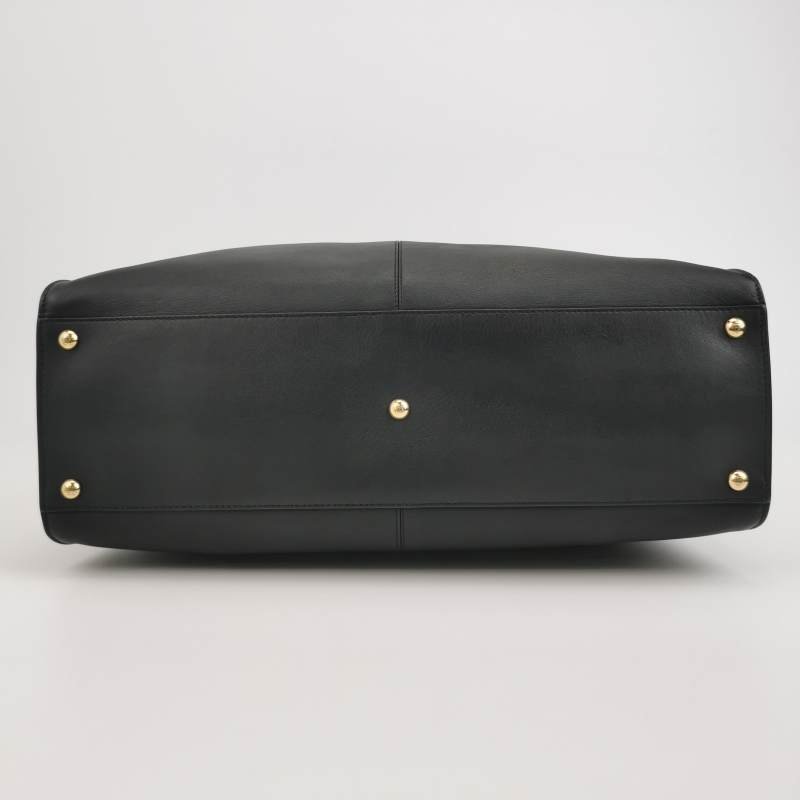 Fendi Peekaboo躲貓貓牛皮純色扭鎖單肩包-5