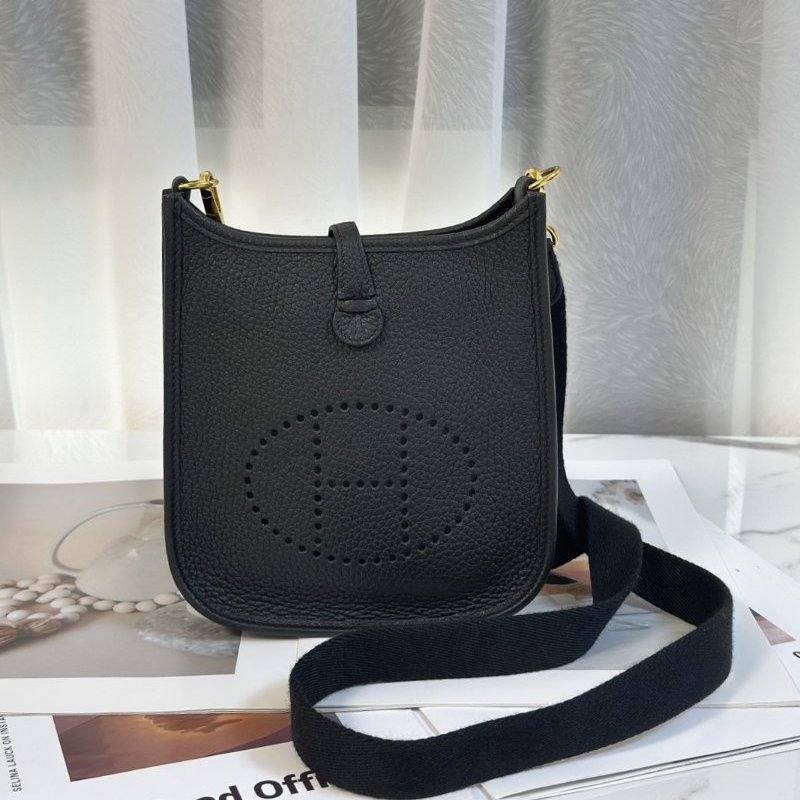HERMES Mini evelyne - 黑金 B-0