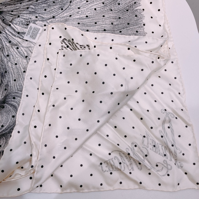 TW4641 HERMES 愛馬仕植物圖案方形小絲巾SCARF PLUMETS ET PANACHES-15