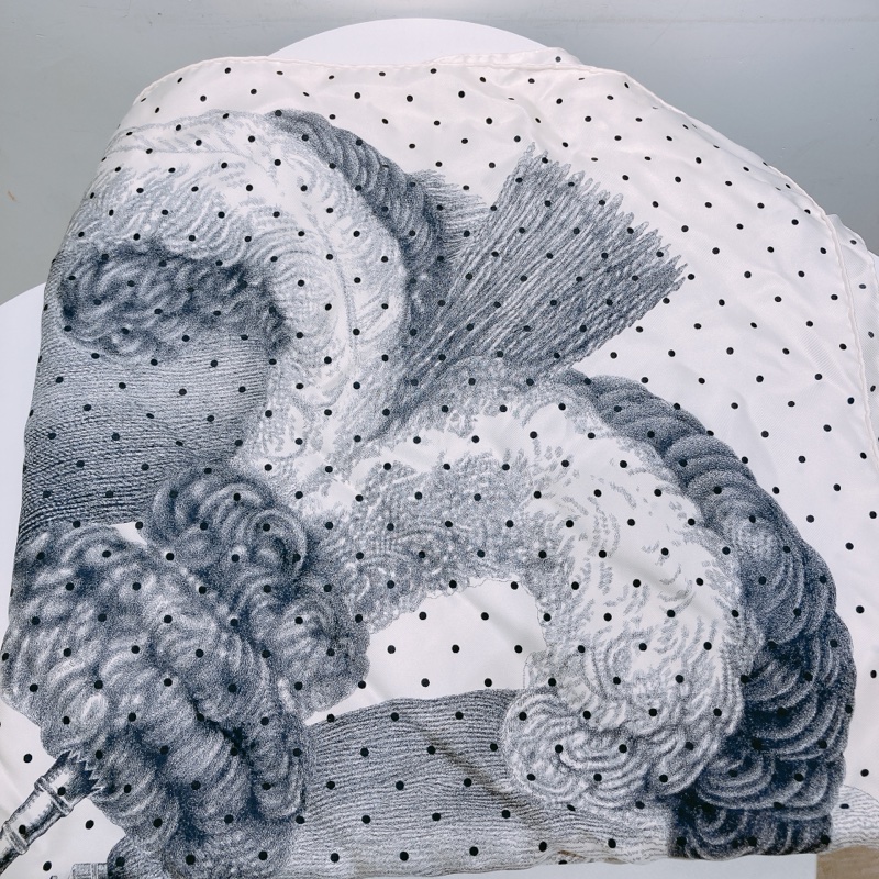 TW4641 HERMES 愛馬仕植物圖案方形小絲巾SCARF PLUMETS ET PANACHES-19