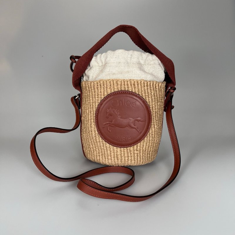 CHLOE 圓標編織水桶包-0