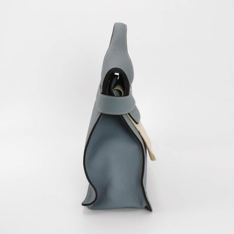 Hermes Etribelt35手提包Togo牛皮銀扣P0木偶灰框Q刻-3