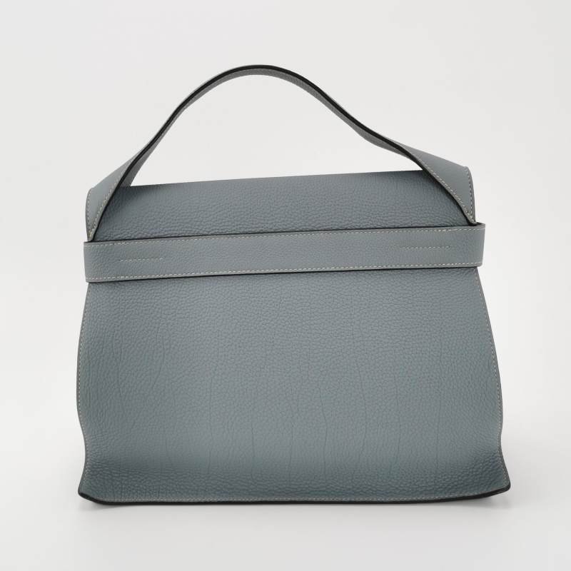 Hermes Etribelt35手提包Togo牛皮銀扣P0木偶灰框Q刻-4