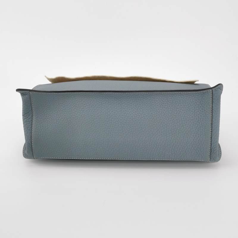 Hermes Etribelt35手提包Togo牛皮銀扣P0木偶灰框Q刻-5