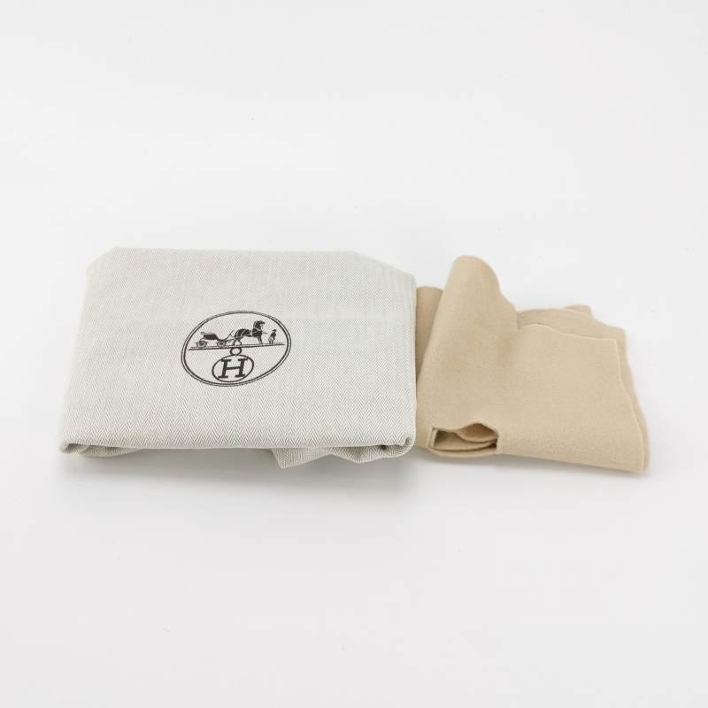 Hermes Etribelt35手提包Togo牛皮銀扣P0木偶灰框Q刻-8