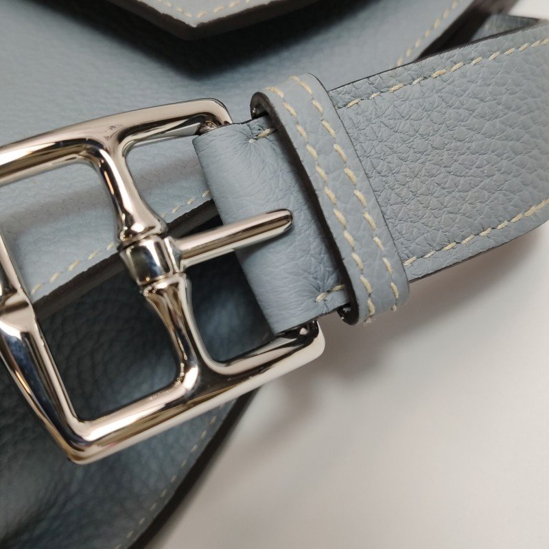 Hermes Etribelt35手提包Togo牛皮銀扣P0木偶灰框Q刻-11