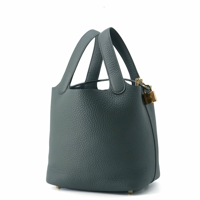 Hermes Hermès Picotin Lock PM 手提包，Vert Mangrove，Taurillon Clemence 皮革，K Stamp-1