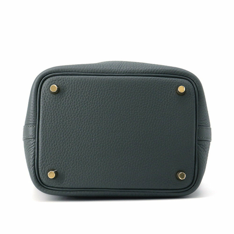 Hermes Hermès Picotin Lock PM 手提包，Vert Mangrove，Taurillon Clemence 皮革，K Stamp-2